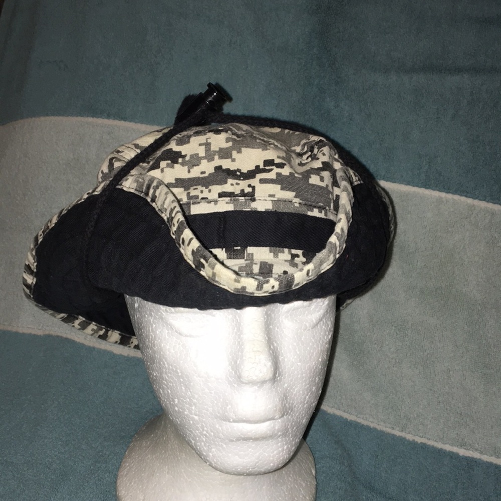 Camouflage bucket hat camo boonie cap black band